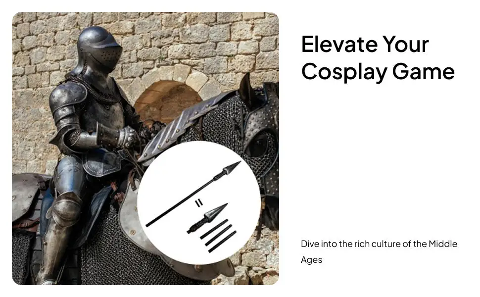 Sword Cosplay Prop, 50inch Adjustable Medieval Roman Sword Prop for Woman and Men
