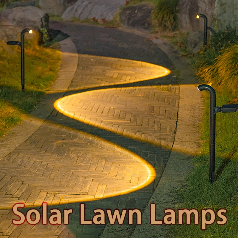 New Creative Warm Light Solar Lawn Lamps Outdoor Courtyard Decoration Solar Path Floor Lamp Road Lighting Solar Spotlight Hot
