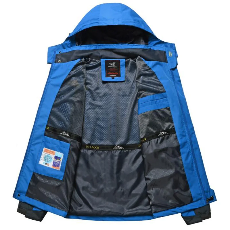 Imagem -06 - Jaqueta de Caminhada com Capuz Windproof Masculina Escalada Trekking Cabolsas Esportivos Pesca Impermeável ao ar Livre Outono Inverno