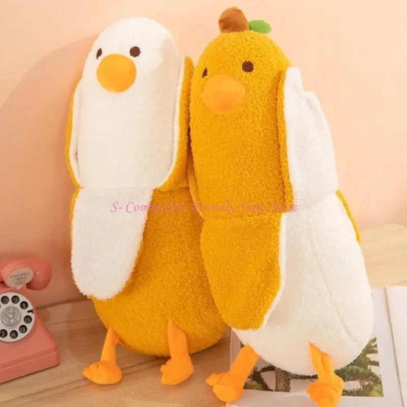 85AE Eend Banaan Speelgoed Grappige Banaan Knuffelpop Knuffels Verjaardagscadeau