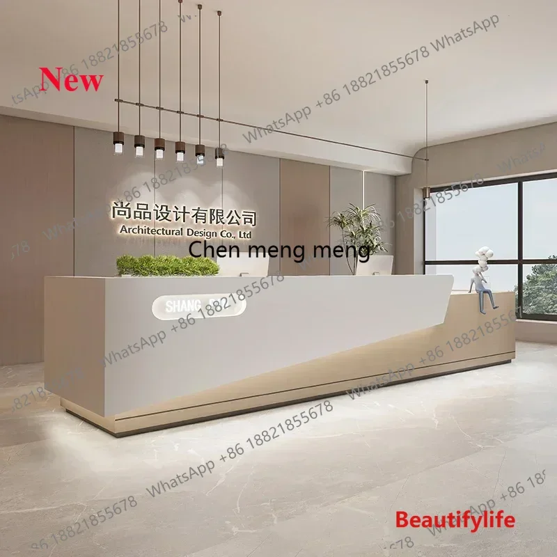 03A Furniture Luxury Reception Bank Administrator Stand Party Tables Counter For Salon Hairdressing Grocery Recepcja Modern Spa