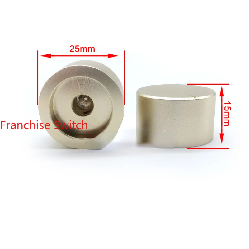 5PCS Fever Solid Volume Knob Cap Champagne Sandblasting Diameter 25 * 15 Inner Hole 6