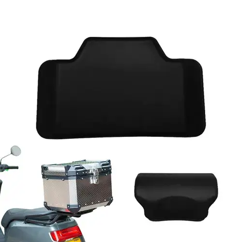 Imagen 2 del producto Cojín de respaldo de funda superior de cuero PU de esponja, almohadilla trasera de pasajero de maletero, almohadilla de tope de caja trasera de motocicleta, pieza de repuesto de actualización, alforjas para moto