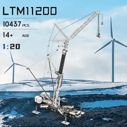 Ubricks E1001 Liebherr LTM11200 RC Crane and Fly Jib Model MOC Mobile Building Blocks Toys Bricks Kit Boy Christmas Gifts
