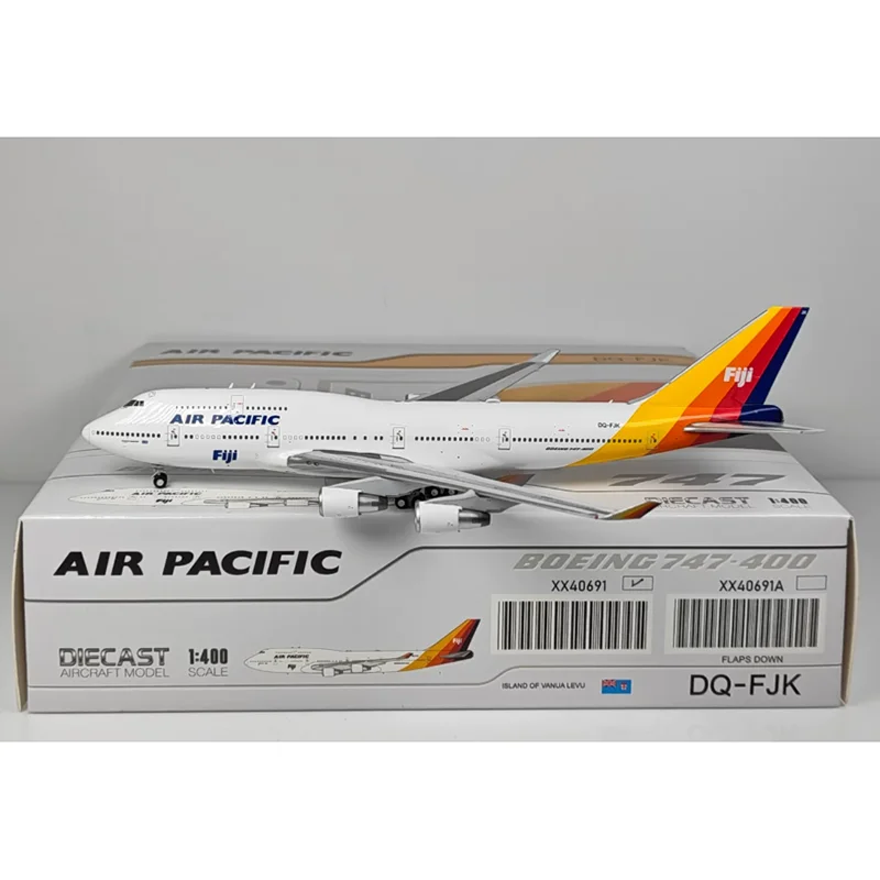 JC wings 1/400 Scale Fiji Airways B747-400 DQ-FJK Die-cast Alloy Aircraft Model Collectible Decorative Ornament