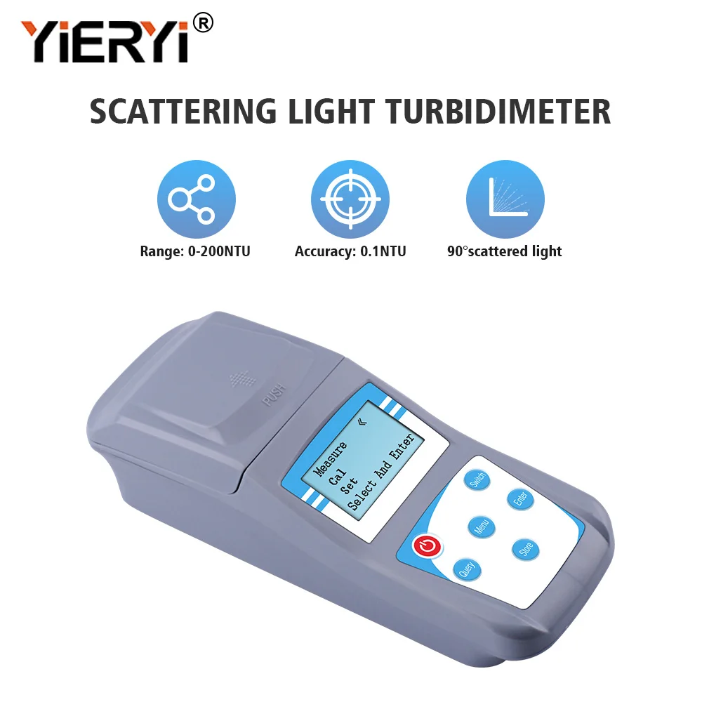 Portable Digital Turbidity meter Electronic Concentration Meter Monitor Measurement water laboratory Range 0-200NTU