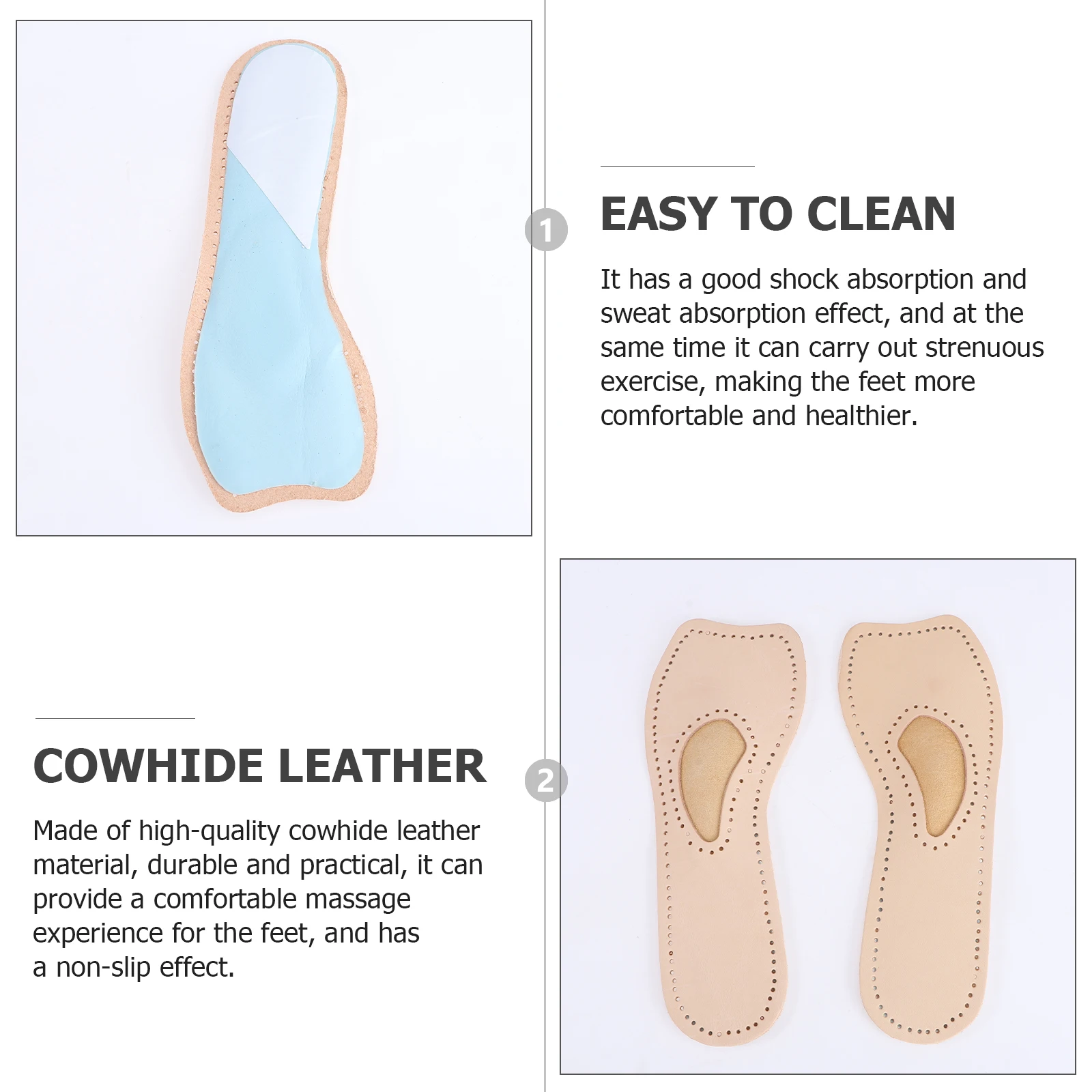 Anti-Rutsch-Einlegesohlen für Absätze, Premium-Rindsleder, Damen-Schuhpolster, Kisseneinlagen, Fußpflege-Werkzeuge, leicht, tragbar