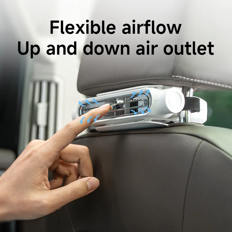 USB Car Seat Cooling Fan 3 Speed Settings Adjustable Automotive Front and Rear Seat Fan for All Cars Jeep Van Truck image 4