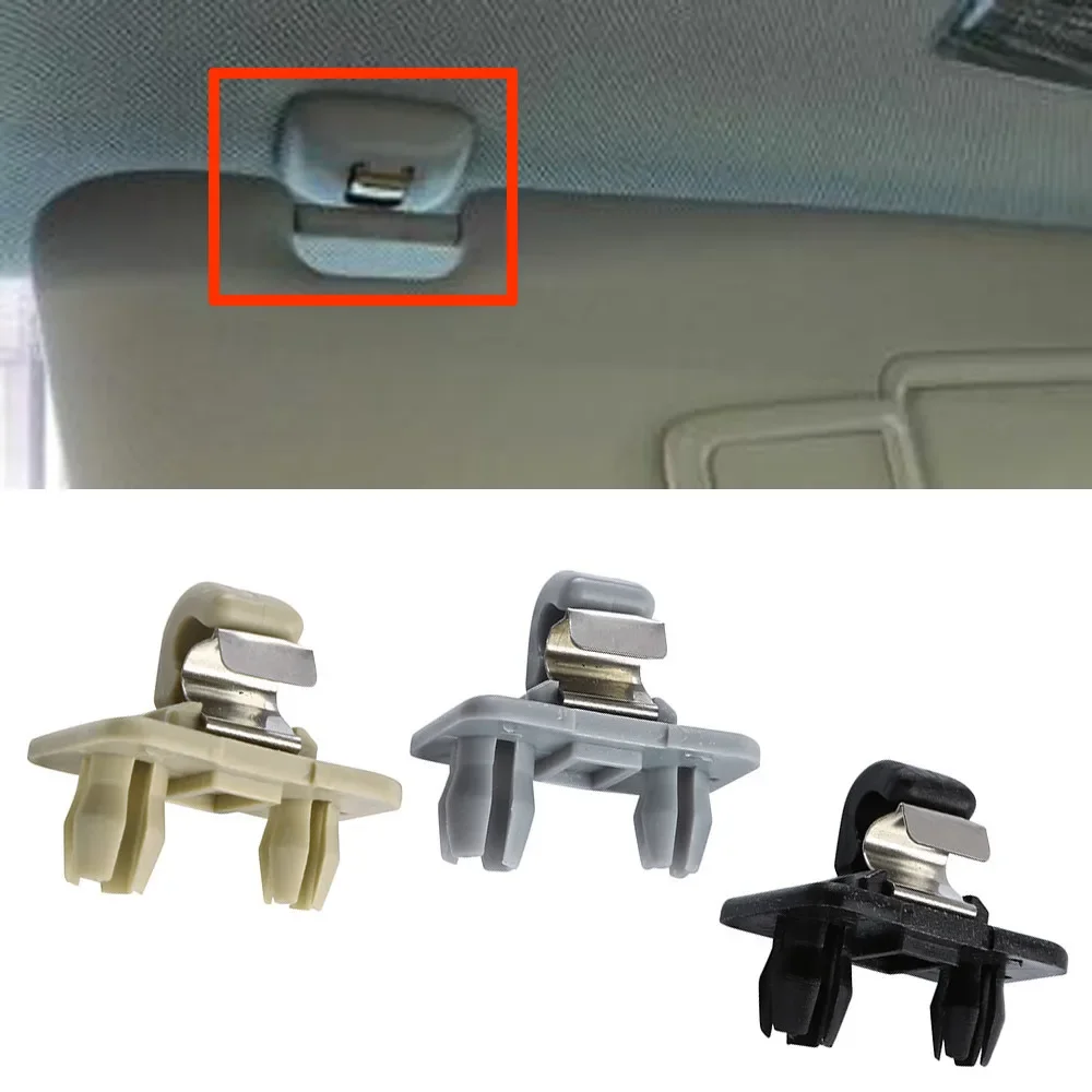 2Pcs Sun Visor Buckle Light Barrier Clip Hook Base Bracke Auto Interiort Accessories Decoration for Audi A6 A4 Q5