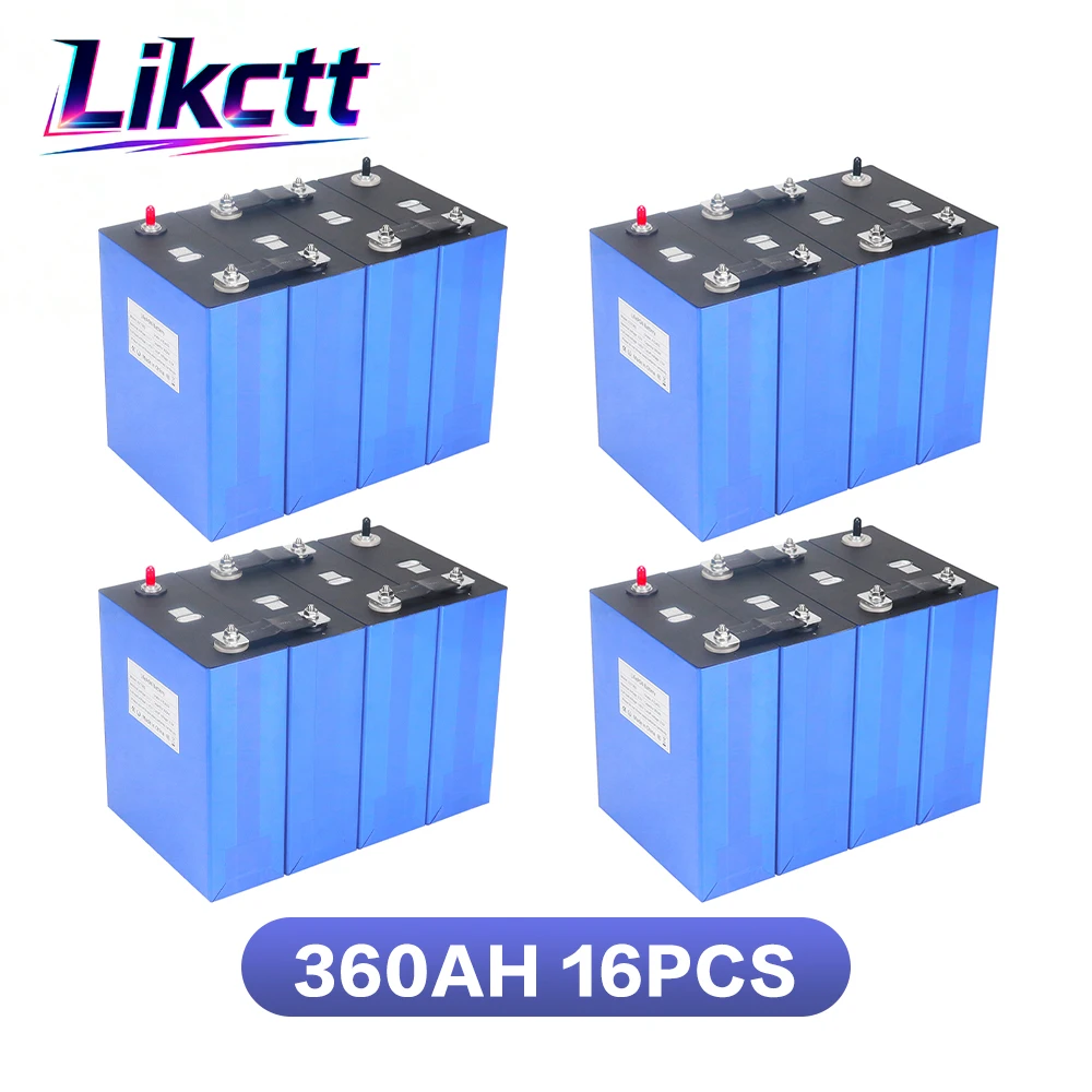 12V 350AH 3.2V 360Ah Lifepo4 Oplaadbare Batterij Lithium IJzer Fosfaat Zonne-energie RV Campers 12v 24v 36v 48v Batterijen 9000 Cycli Levensduur Graad A Belastingvrij