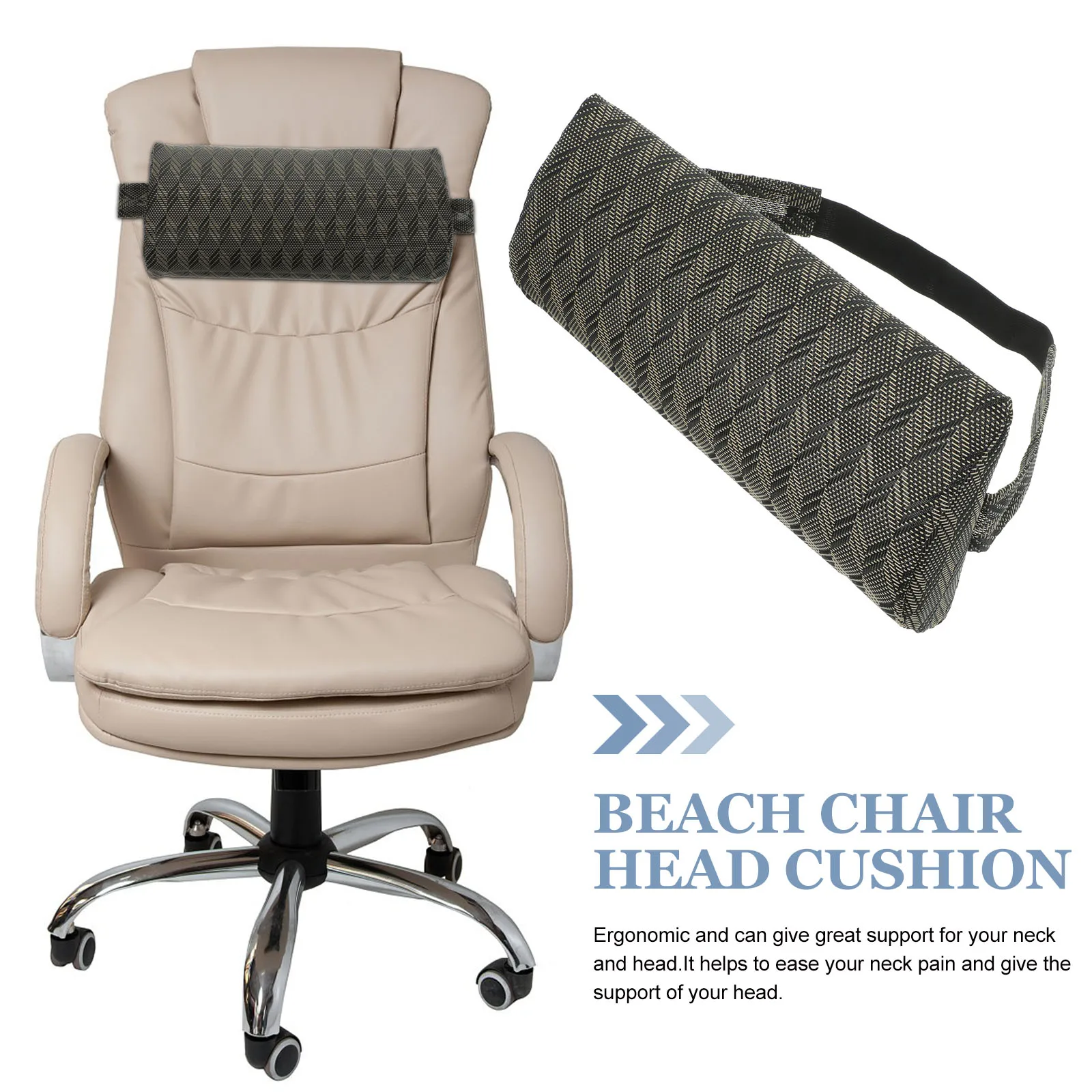 

Beach Chair Accessories Comfortable Ergonomic Headrest Pillow for Folding Chairs Universal Replacement Cushion Soft Sponge
