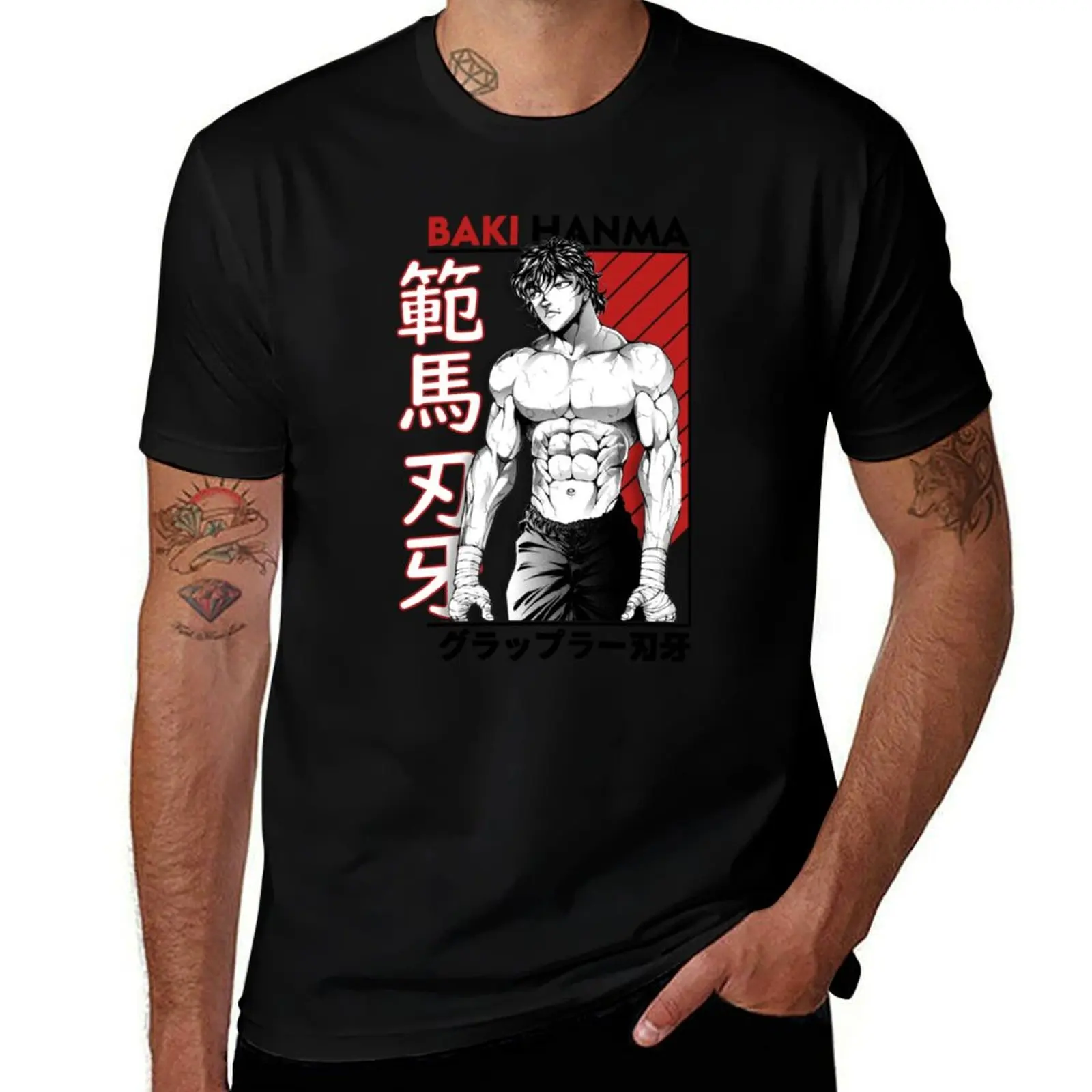 Baki Hanma T-Shirt cotton t-shirt plain for man package T-Shirt