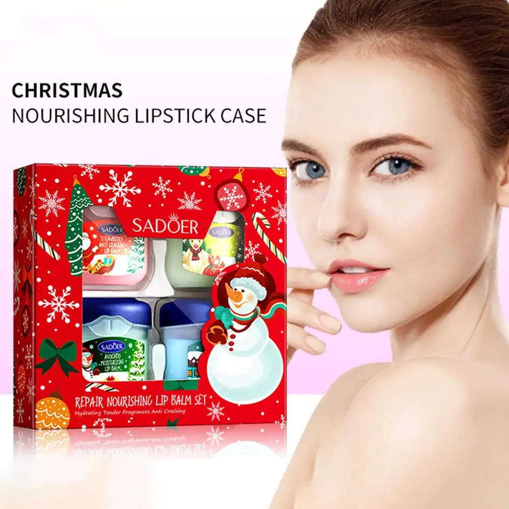 6/4 Uds SADOER bálsamo labial iluminador hidratante antigrietas reparación hidratante lápiz labial nutritivo cuidado de la piel