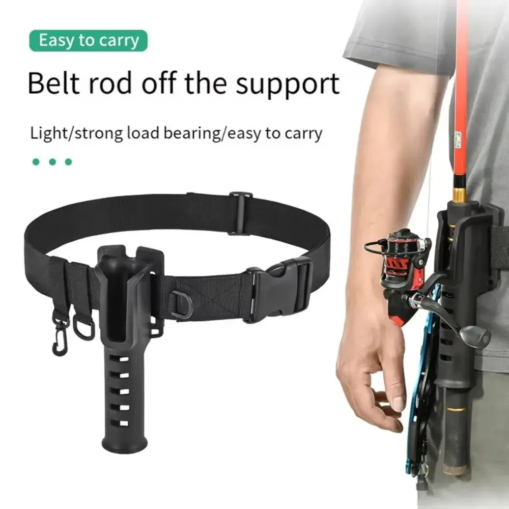 Verstellbarer Angelrutenhalter mit Gürtelclip und Schloss, Tragbare Angelausrüstung, Abnehmbarer Hüftgurt für Freihändiges Angeln – Detail 7