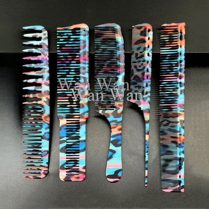 Hairdressing Comb Hairdresser Pro Haircut Combs Hair Salon Hair Cutting Brush Barber Shop Styling Hairbrush Leopard Pattern