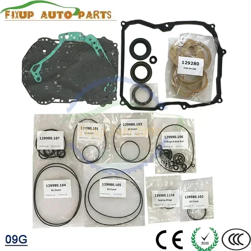 09G TF-60SN Auto Transmission Gasket Oil Seal Gearbox Overhaul Repair Kit Sealing Ring For VW Audi Skoda Mini Clutch Rebuild Kit