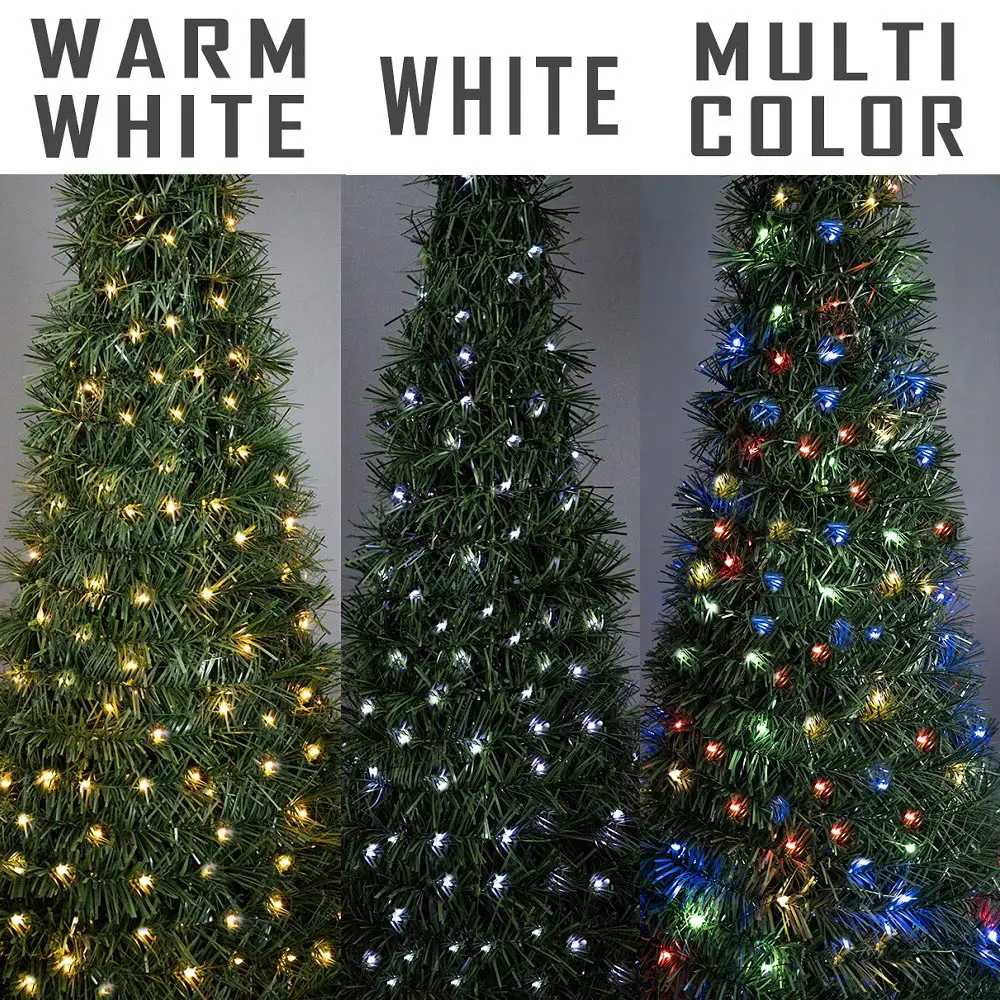 Green Cable 100 LED Waterproof String Lights 10m Christmas Fairy Lights Outdoor Tree Garland Christmas Holiday Party Decorration