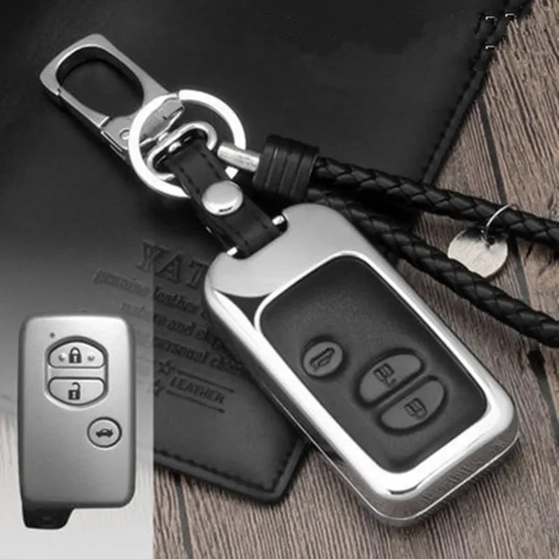 Leather Car Key Case Cover For Toyota Land Cruiser Prado 150 Camry Prius Crown For Subaru 2013 2014 Foreste Outback XV legacy