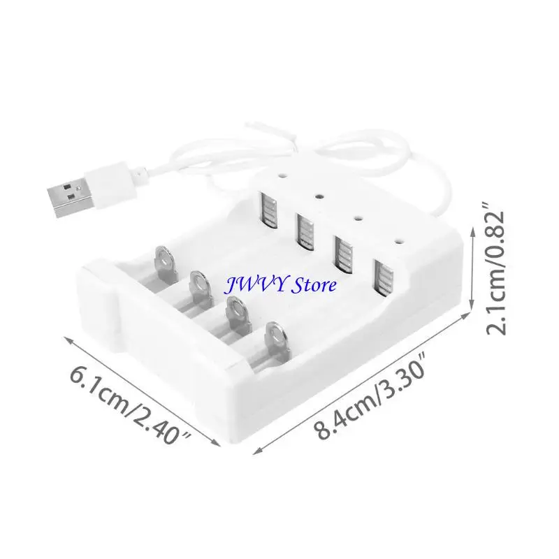 573A شحن البطارية الشحن السريع USB 4 فتحات قصيرة لحماية AAA