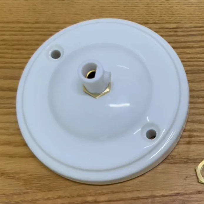 Diameter 100mm Porcelain Ceiling Canopy Vintage Ceramic Round Ceiling Canopy Ceiling Rose Wall Sconce Base Fixtures