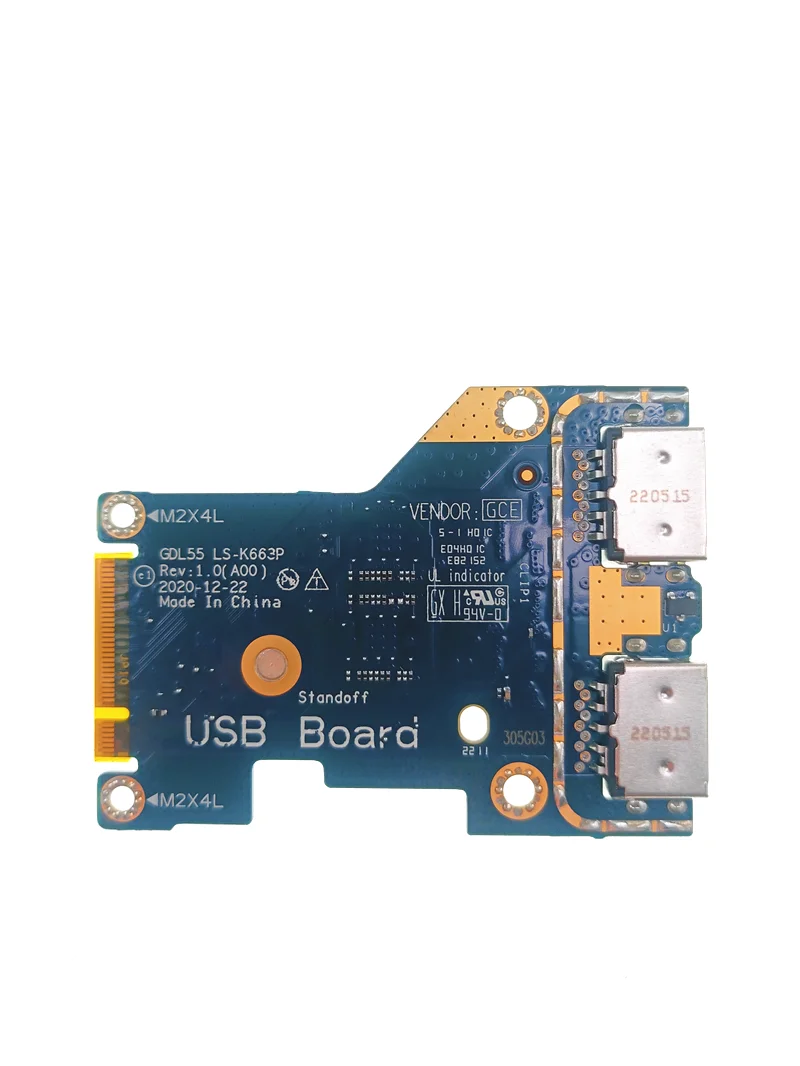 

New for Dell G15 5510 5511 2021 Version Laptop Built-in USB IO Small Board GDL55 Brand New Mainboard LS-K663P 8Y03W 08Y03W
