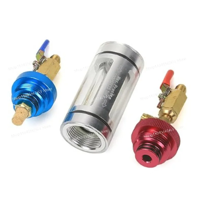 Car AC Refrigerant Oil Filter & Filler Kit – No-Disassembly Tool for Refrigerant Debris Removal & Oil Injection