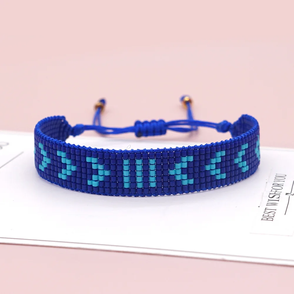 

Браслет из бисера Стрелка Геометрия Богемия Регулируемый тренд Ретро Черно-белый Ручной работы Простой узор Браслет из рисовых бусин