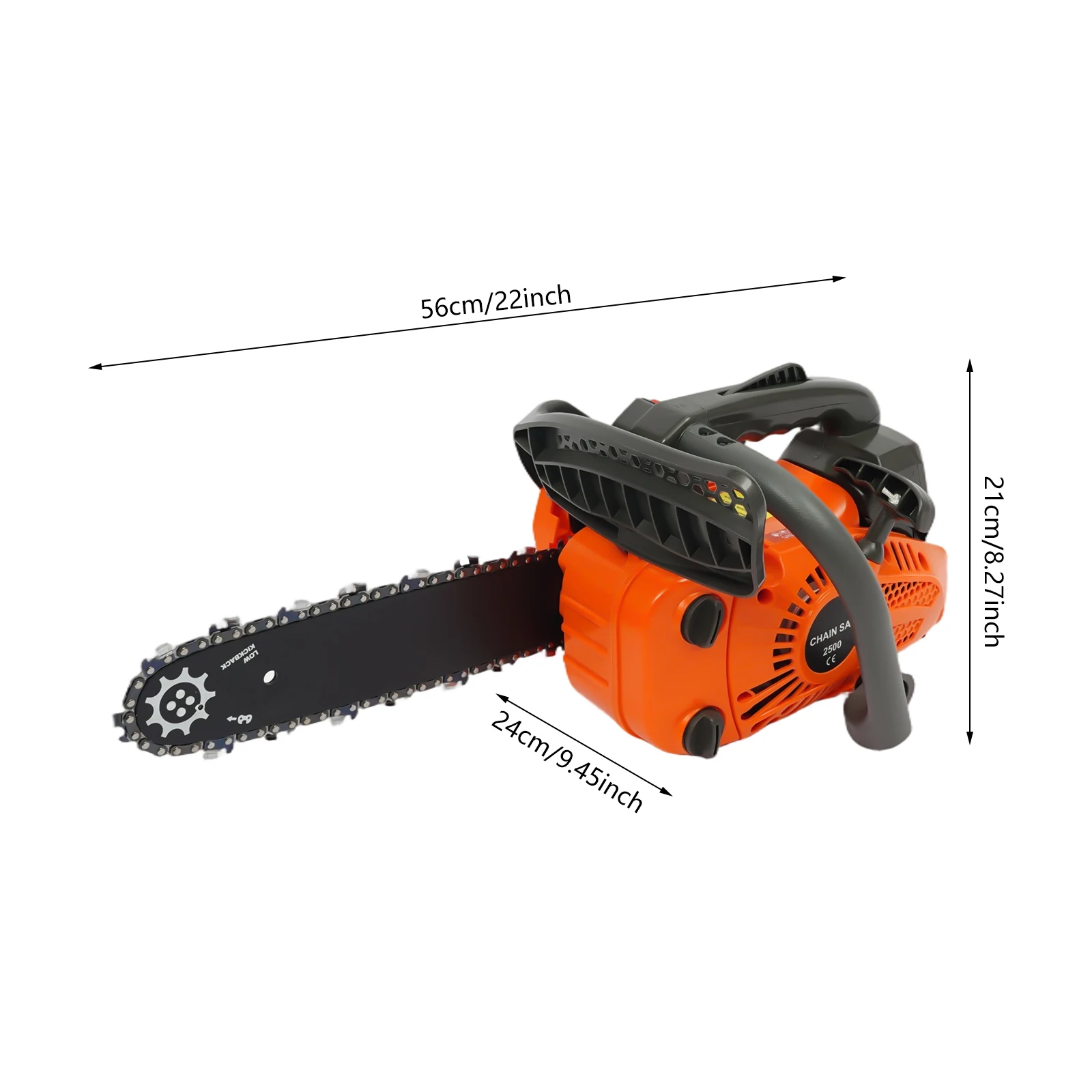 

25.4cc 2-Stroke Petrol Powered Engine Chainsaw with Top Handle Manual Start for Yard Work And Forestry