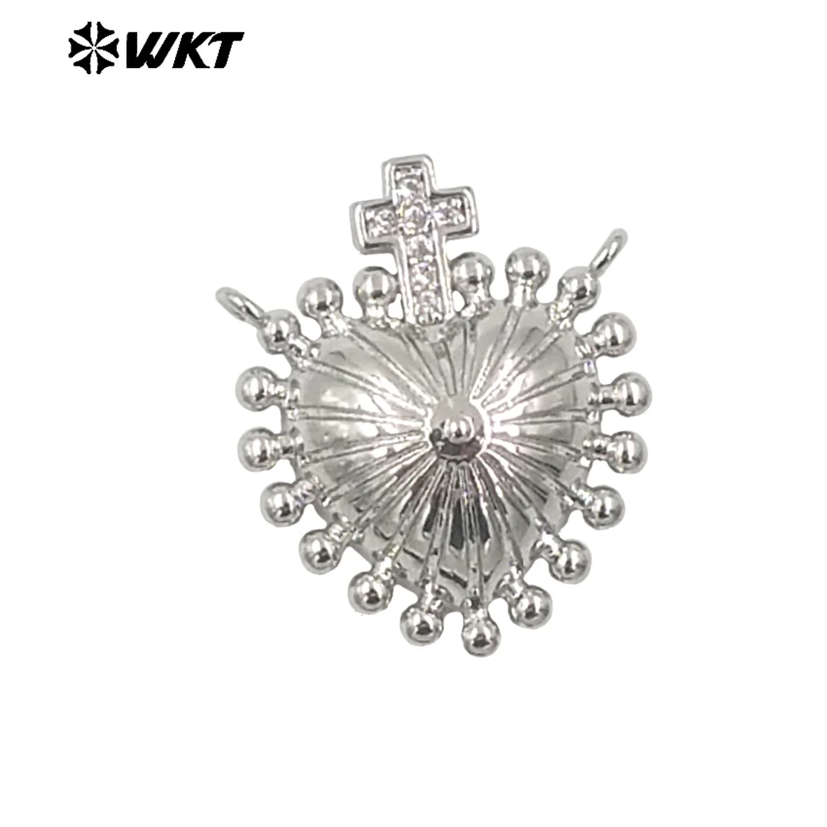 

WT-MP293 Trendy Exquisite Pendant Unique Heart Shape With Cubic Zircon Yellow Brass And Silver Colored To Choose