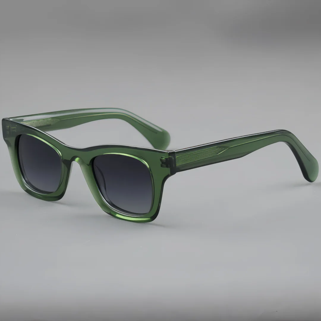 高品質ハンドメイドスクエアアセテートメンズ偏光サングラスレディースクラシックアウトドアuv400保護メガネカスタマイズロゴ