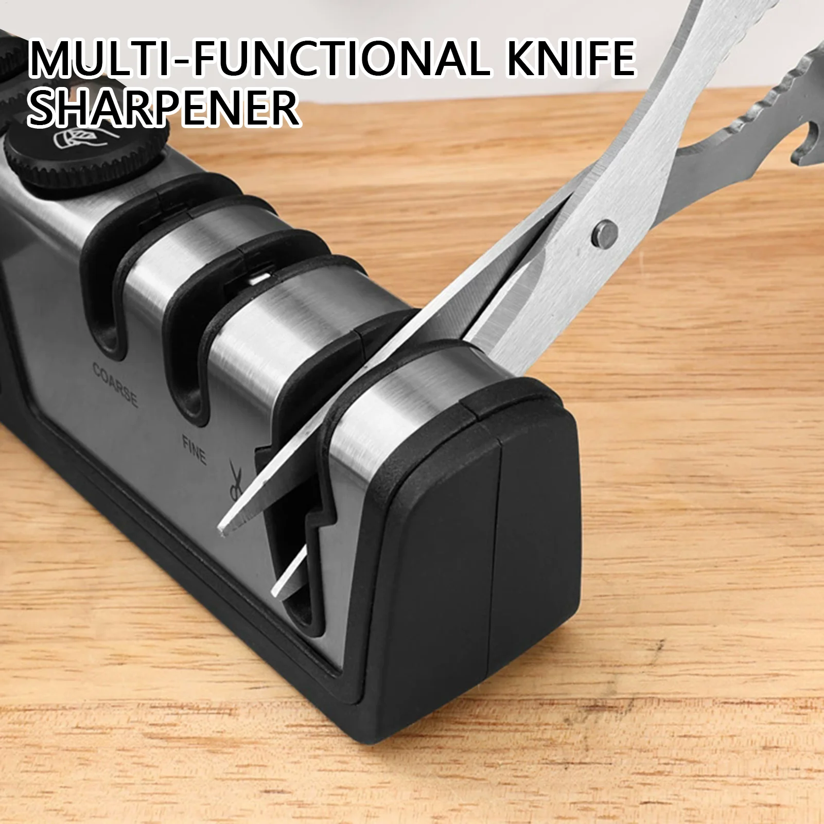 Professional Cutter Sharpener 3-Stage Professional Adjustable Precise Multi-stage Kitchen Sharpening Tool For Home Restaurant