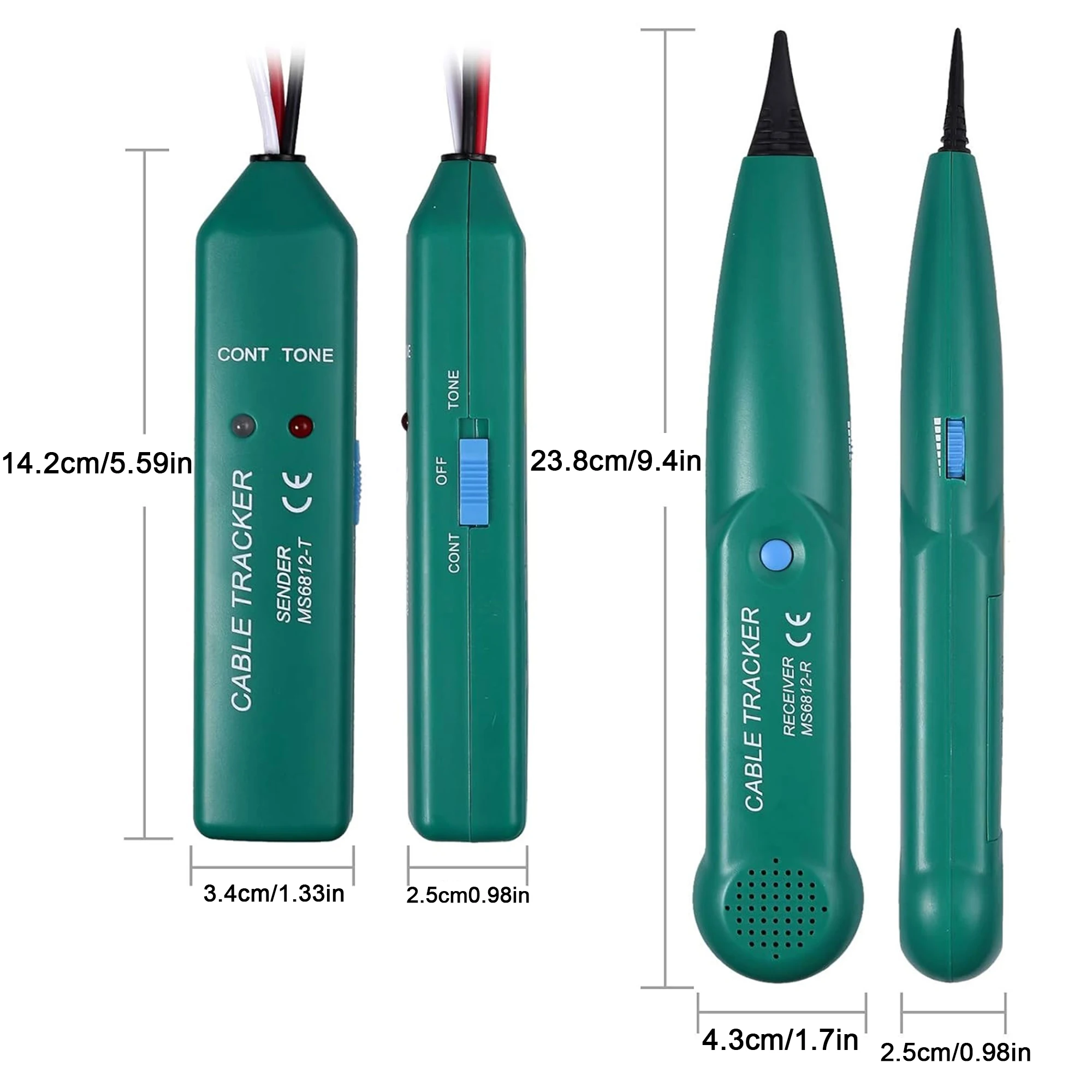 MS6812 Telephone Phone Wire Network Cable Tester Line Cable for Installing Debugging Maintaining Telephone Line