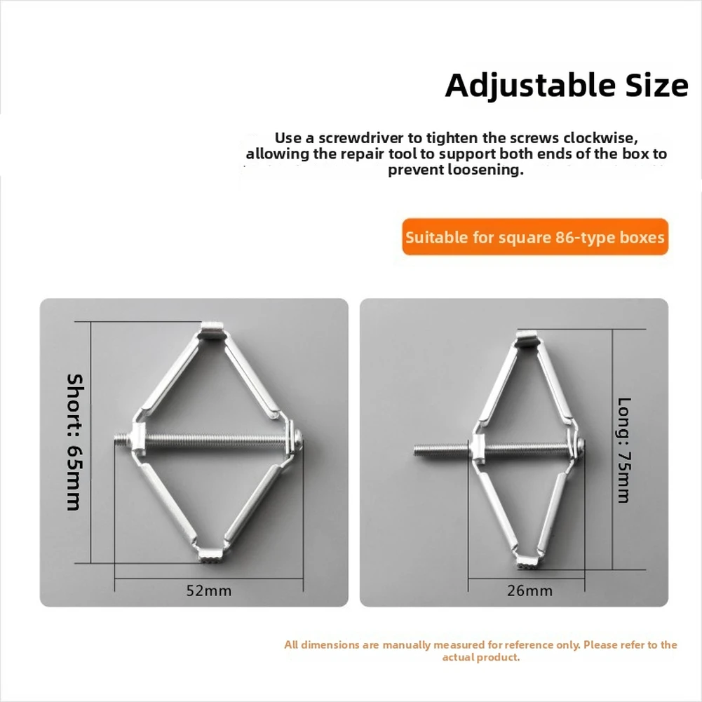 20pcs Socket Repair Tool for Type 86 Electrical Junction Boxes Switch Boxes Repair Instrument Metal Diamond Tip