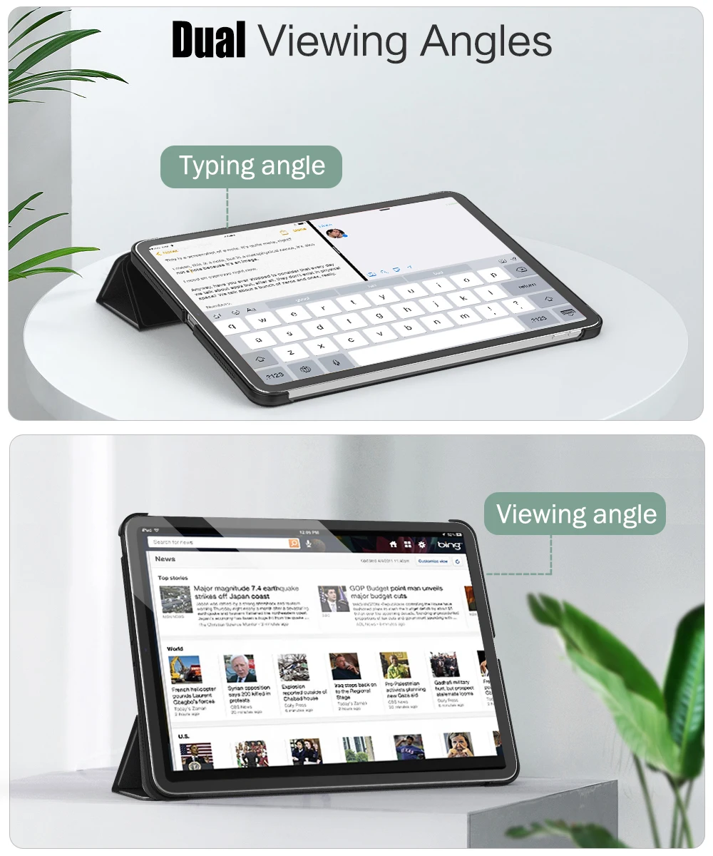 Case For iPad Pro 11 2020 2nd Generation[Support for Apple Pencil Charging] Slim Lightweight Translucent Shell Protective Cover