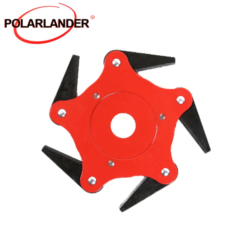 

Красный 5-лезвийный нож для газонокосилки из сплава, универсальный аксессуар для газонокосилок, устойчивый к ржавчине для длительного использования