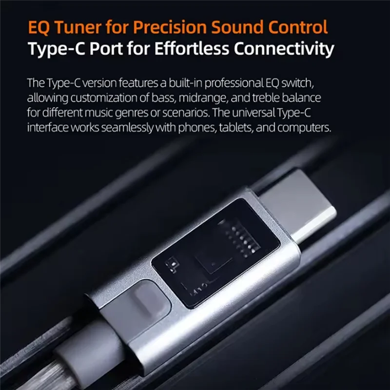 ABSQ-Silver-Plated สายอัพเกรด KZ-M2 Dual Mic Type-C สําหรับ QKZ KZ Castor ZSN ZST EDX EDC PRO ZSN PRO