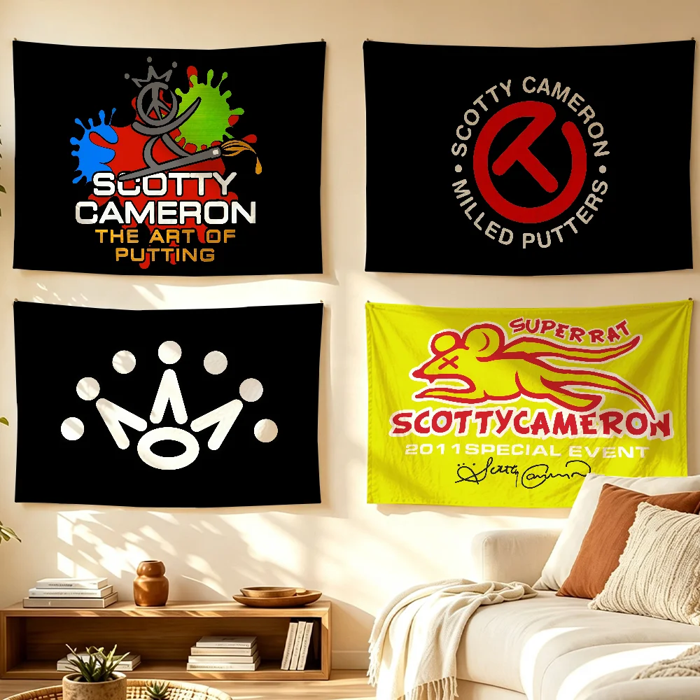 Brand  Flag Room Decoration Wall Tapestry Hanging Aesthetic Bedrooms Advertising Banner S-SCOTTY C-CAMERON