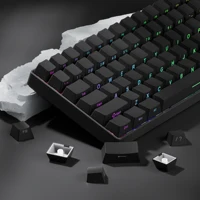 Nuevo Teclas retroiluminadas con brillo lateral negro de 134 teclas, teclas PBT de doble disparo, perfil OEM para interruptores MX, teclado mecánico