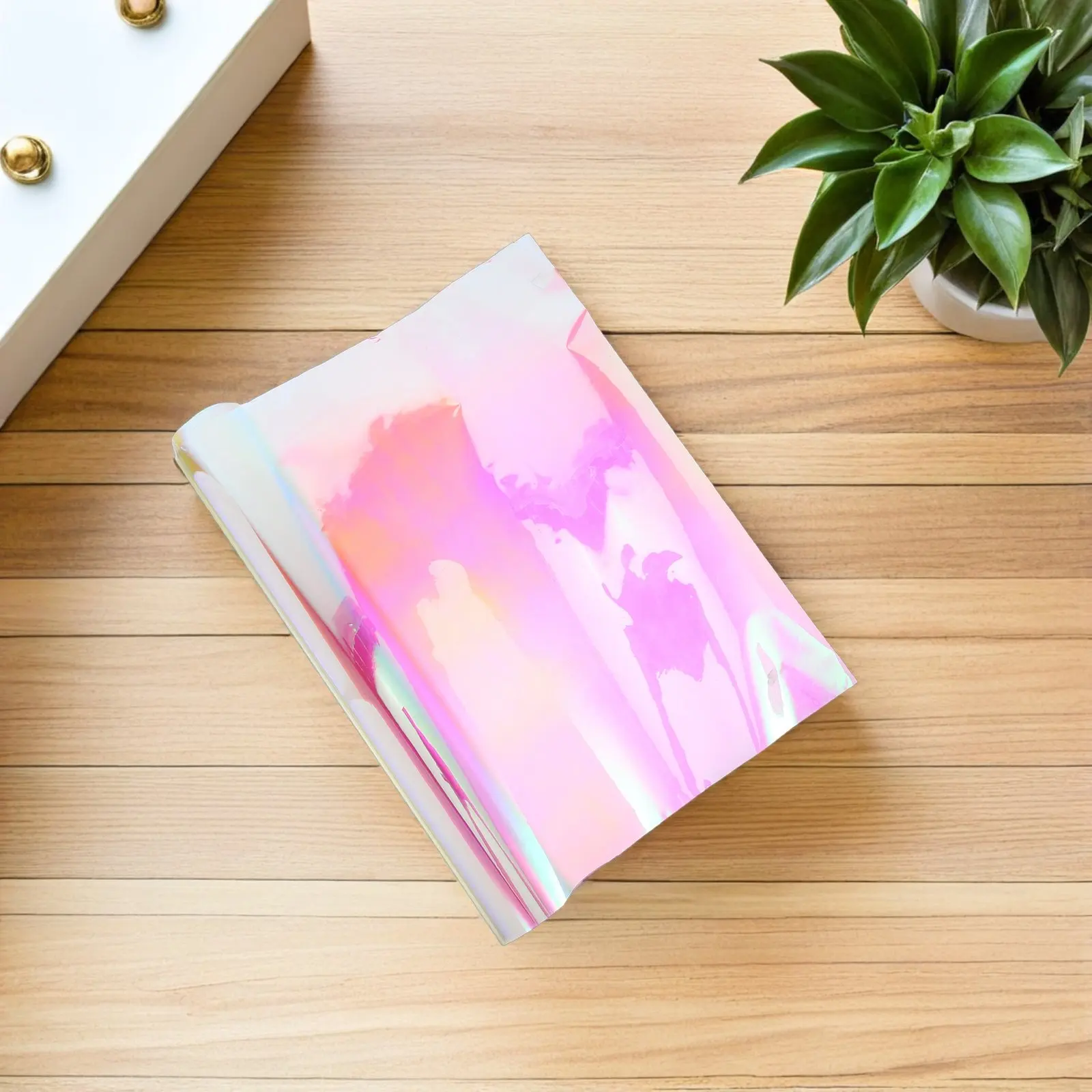 Sunset Lamp Film 250x40cm Iridescent Holographic Self Adhesive Window Cling for Home Office Decor Romantic Mood Lighting Effect