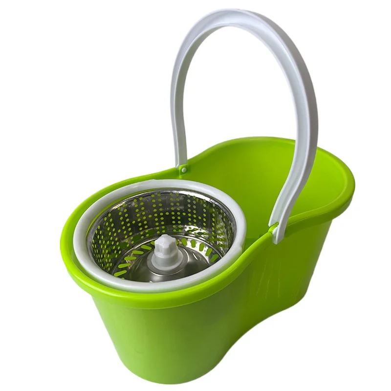 Rotating Mop Bucket with Wringing System for Hands-Free Cleaning Dry Wet Separation for Hardwood Floors Living Room Cleaning