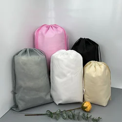 Bolsa de almacenamiento de tela no tejida multiusos, bolso de viaje con cordón, organizador para ropa interior, bolso de juguete