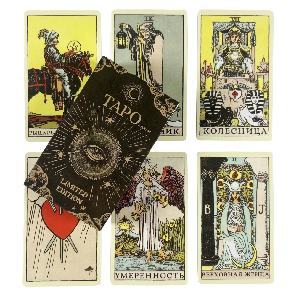 Cartas de tarô russas TAPO Rider of Limited Um baralho de 78 oracle visions edição de adivinhação com guia de papel