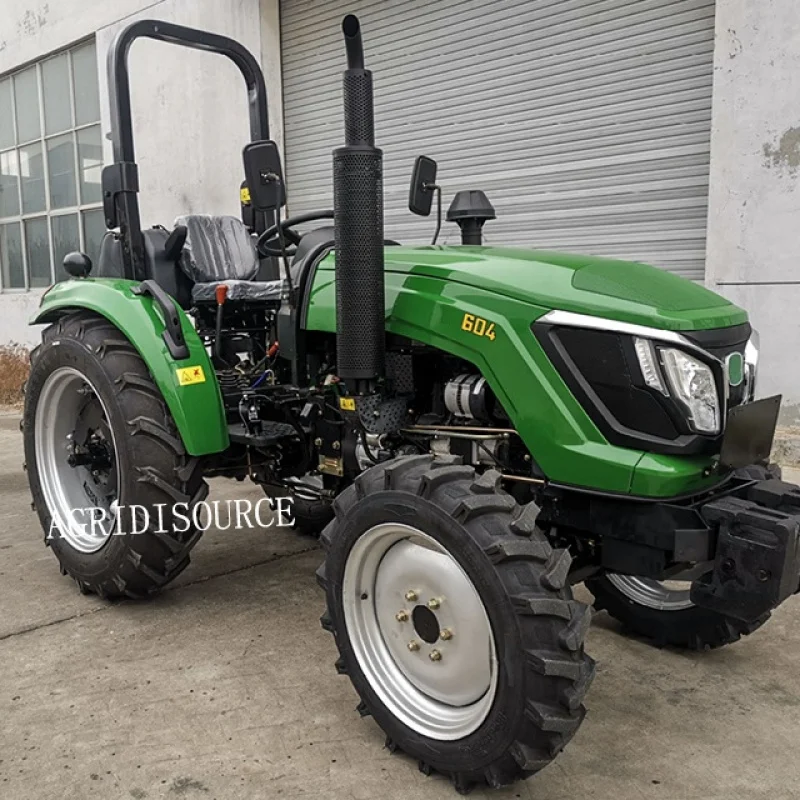 Tracteur agricole durable avec pièces de rechange, chargeur avant, remorque houe arrière, cabine, tracteur de verger, ethiopia