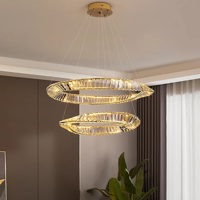 Crystal Luxury Pendant Light Living Room Bedroom Restaurant Dining Room Hanging Lamps Lamparas De Techo Colgante Moderna Cristal