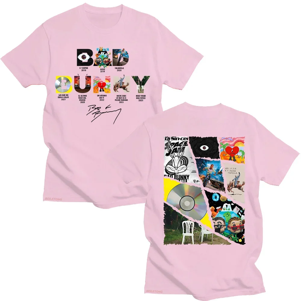 Bad Bunny moda 2025 nuevas camisetas de algodón Vintage divertido Rana Debí Tirar Más Fotos camisetas mujeres hombres diseño estético Top tendencias Y2K