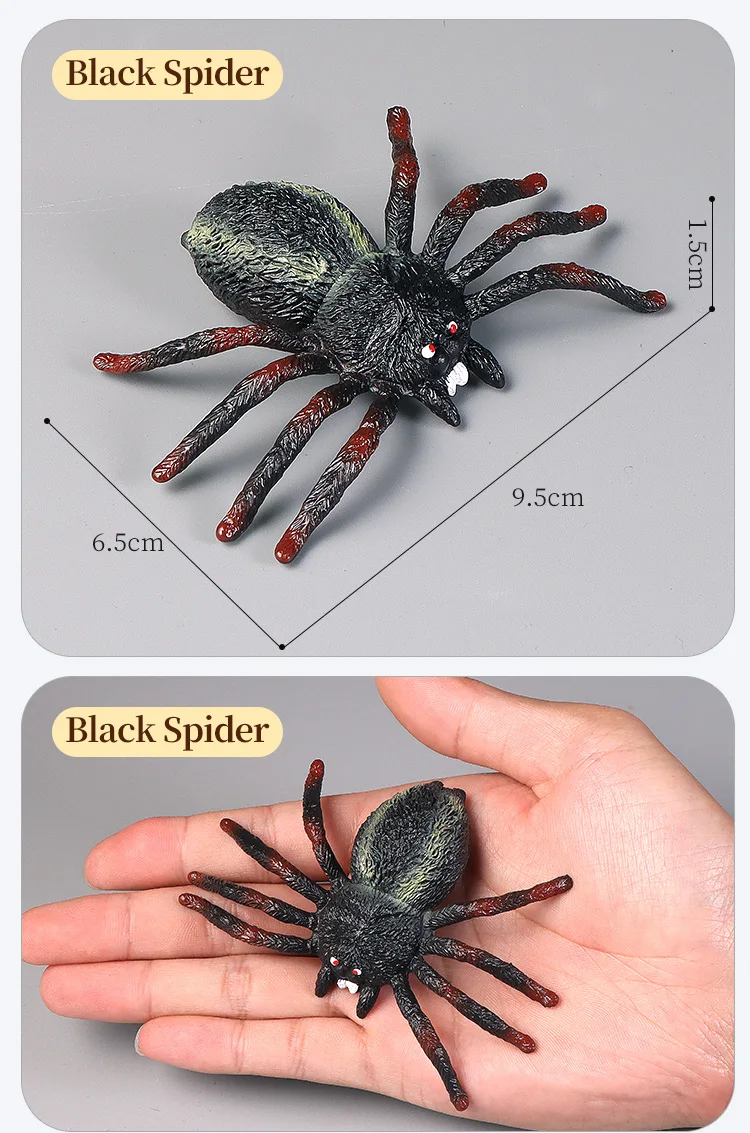 Pädagogische Insekten Spinne Spielzeug Zoo Action Figur Set Tier Welt Wissenschaft Kognitive Lernen Modell Simulation Dekor für Kinder – Detail 9