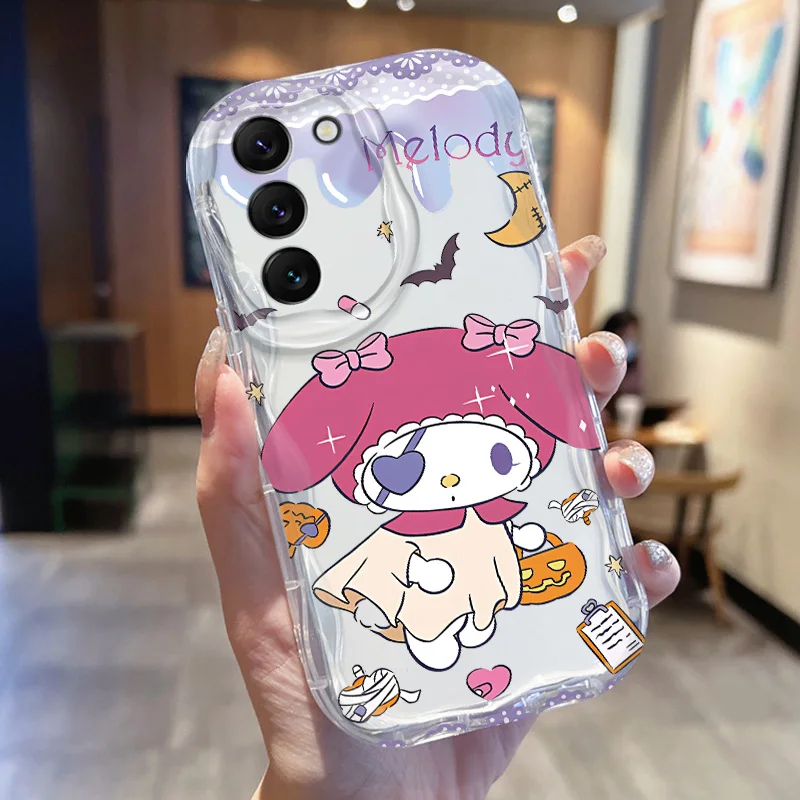 Kawaii Kuromi Cream Phone Case For Samsung A 30 25 24 23 21 20 15 14 13 11 10 05 04 03 02 S E Core Funda Soft Shell Cover Capa