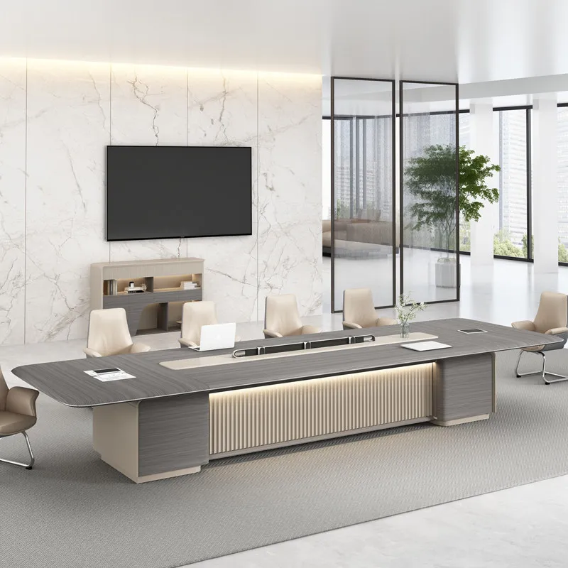 Simple modern long table office rectangular reception meeting room tables and chairs