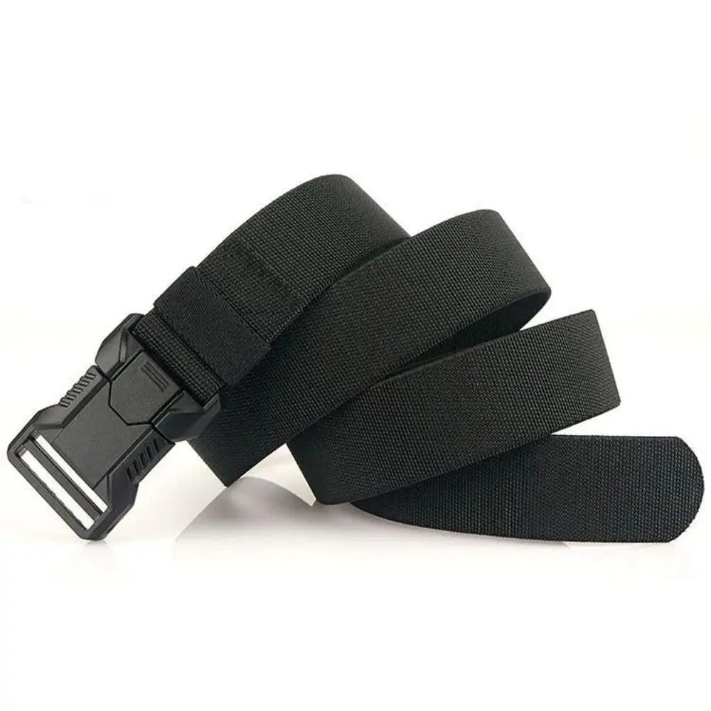 حزام نايلون للرجال بإبزيم معدني متين قابل للتعديل وحزام من القماش على الطراز الكوري وبسيط وحزام خصر رياضي #5