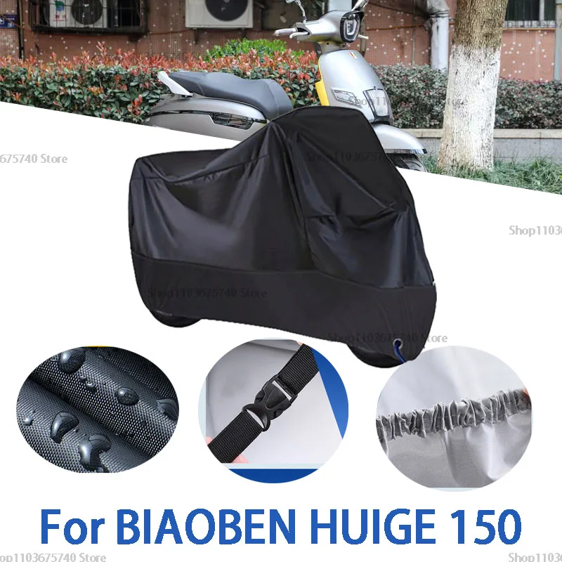 

Motorcycle Full Covers For BIAOBEN HUIGE 150 Car Outdoors Sun Protection Dust No Ear Thickened Oxford Clothcover Accessories